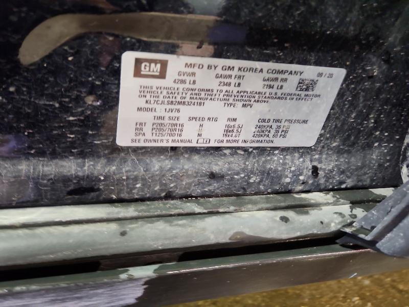 Продажа на аукционе авто 2021 Chevrolet Trax, vin: KL7CJLSB2MB324181, номер лота: 56667196