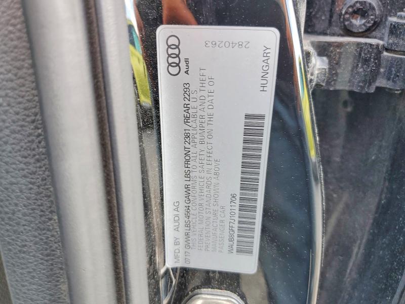 Продажа на аукционе авто 2018 Audi A3, vin: WAUB8GFF7J1011706, номер лота: 57969496