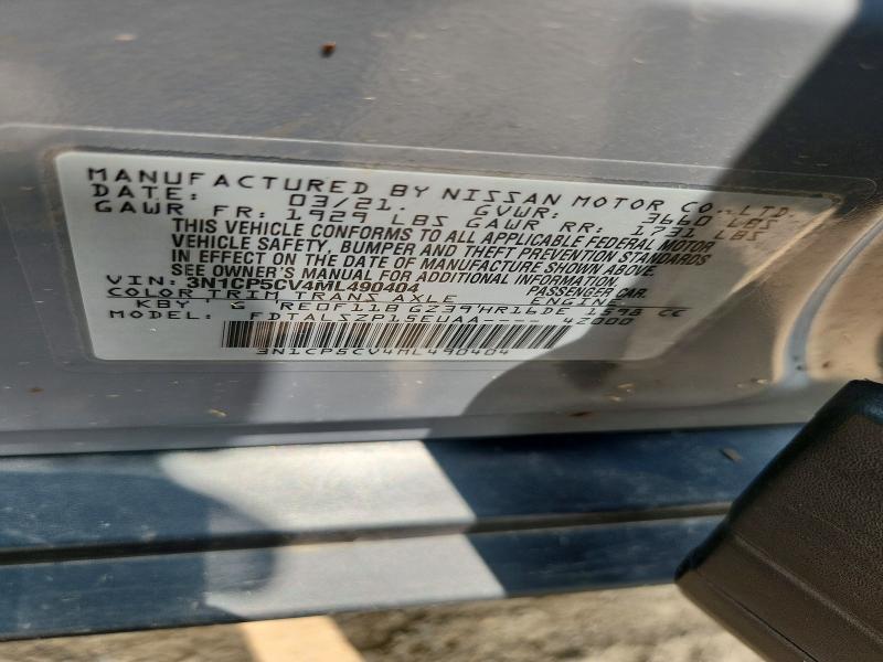 Auction sale of the 2021 Nissan Kicks, vin: 3N1CP5CV4ML490404, lot number: 58841326