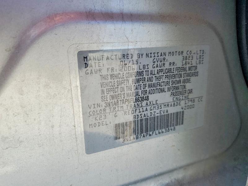 2015 Nissan Sentra მანქანა იყიდება აუქციონზე, vin: 3N1AB7AP6FL663848, აუქციონის ნომერი: 57670136