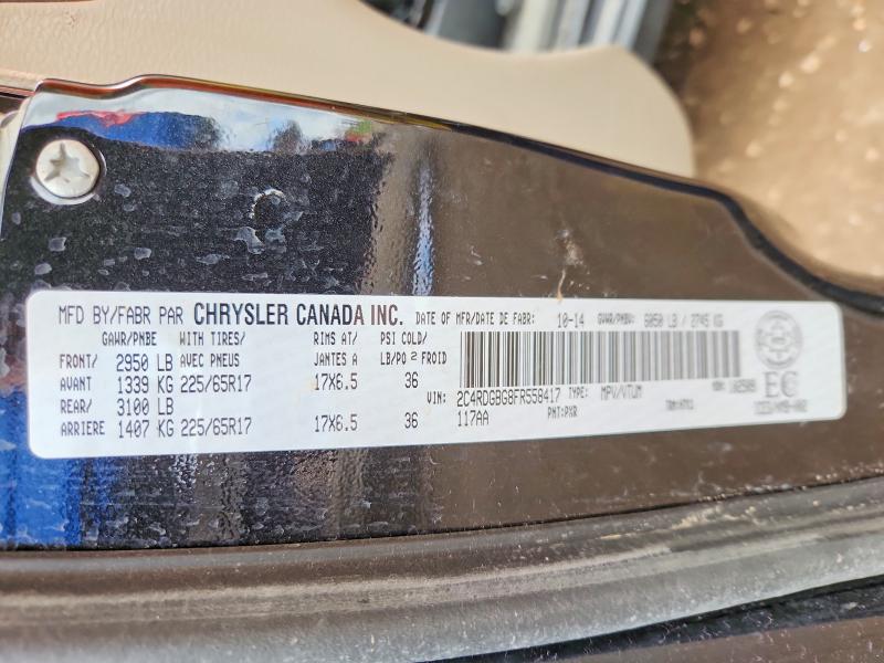 Продажа на аукционе авто 2015 Dodge Grand Caravan, vin: 2C4RDGBG8FR558417, номер лота: 56714826