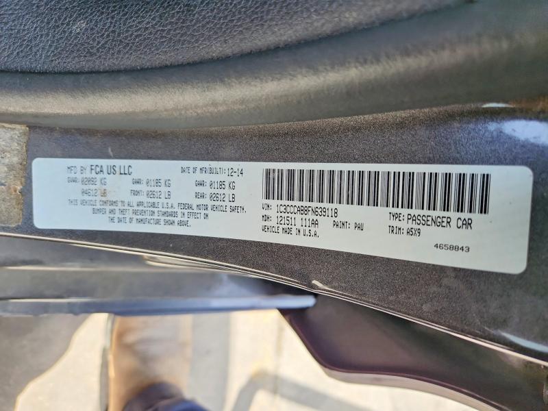 2015 Chrysler 200 მანქანა იყიდება აუქციონზე, vin: 1C3CCCAB8FN639118, აუქციონის ნომერი: 85461345