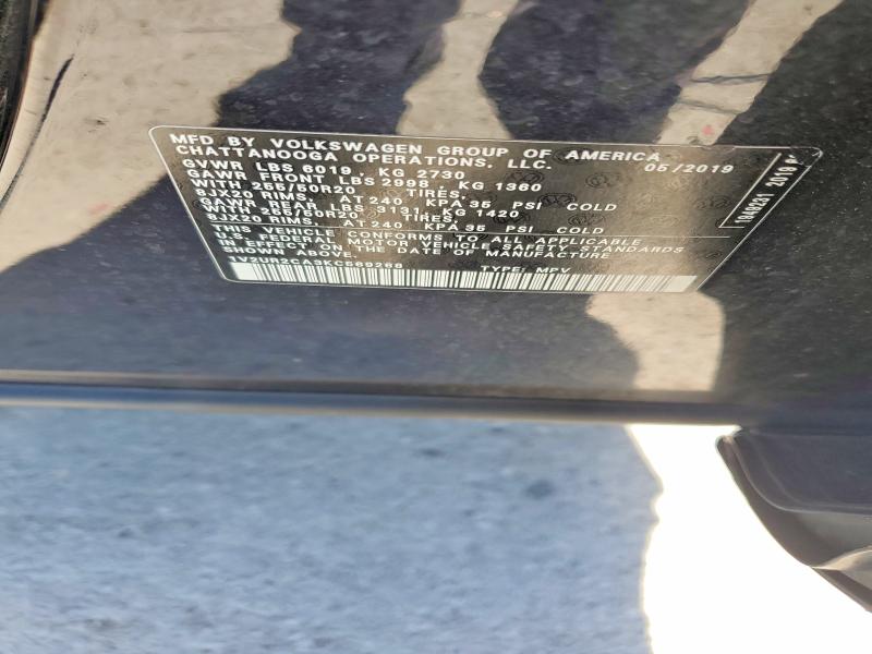 57586406 :رقم المزاد ، 1V2UR2CA3KC569268 vin ، 2019 Volkswagen Atlas مزاد بيع