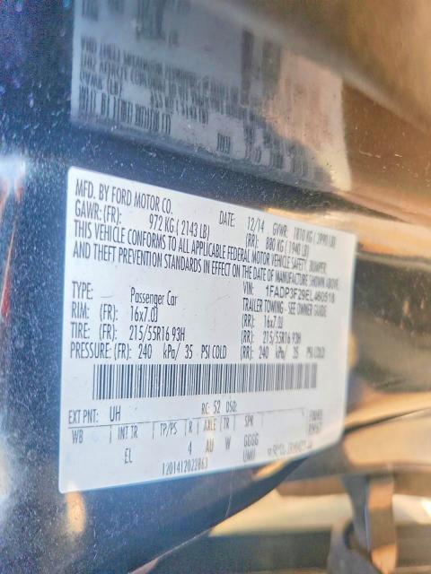 Продаж на аукціоні авто 2014 Ford Focus, vin: 1FADP3F29EL460518, номер лоту: 55888666