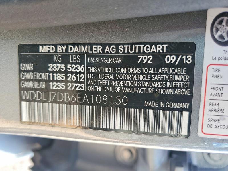 Продажа на аукционе авто 2014 Mercedes-benz Cls, vin: WDDLJ7DB6EA108130, номер лота: 85791245