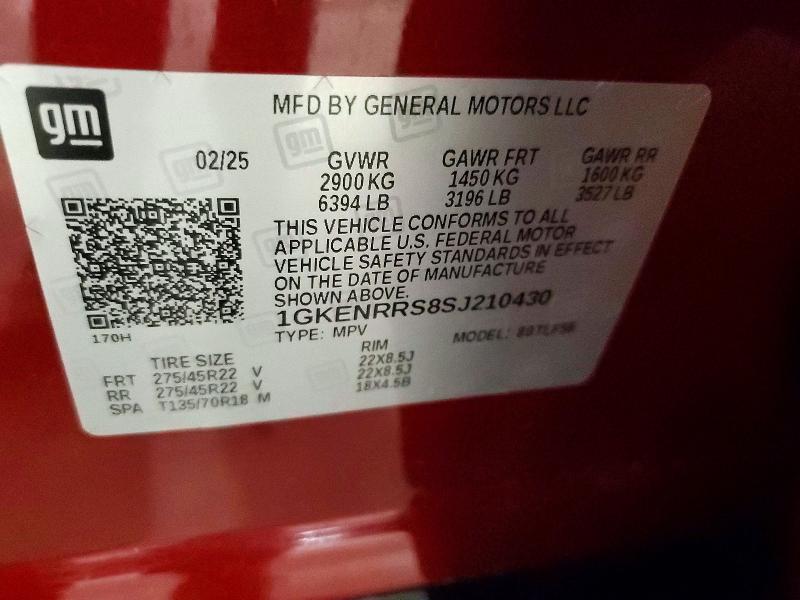 Aukcja sprzedaży 2025 Gmc Acadia, vin: 1GKENRRS8SJ210430, numer aukcji: 56314746