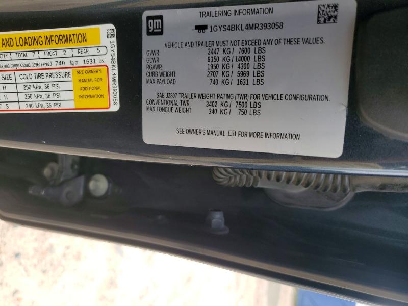 Aukcja sprzedaży 2021 Cadillac Escalade, vin: 1GYS4BKL4MR393058, numer aukcji: 57022636