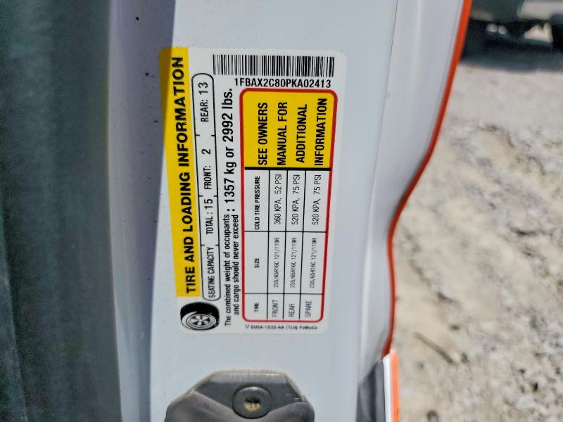 59162376 :رقم المزاد ، 1FBAX2C80PKA02413 vin ، 2023 Ford Transit مزاد بيع
