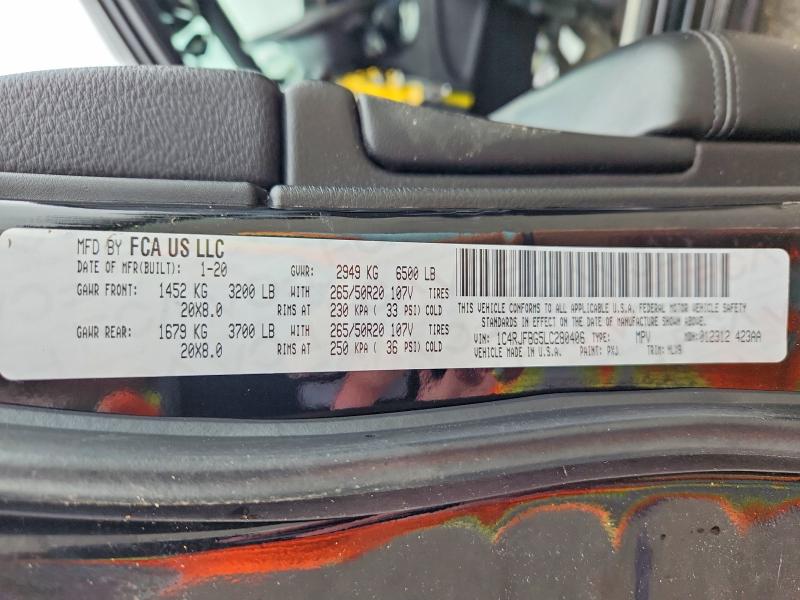 Продажа на аукционе авто 2020 Jeep Grand Cherokee, vin: 1C4RJFBG5LC280406, номер лота: 58053236