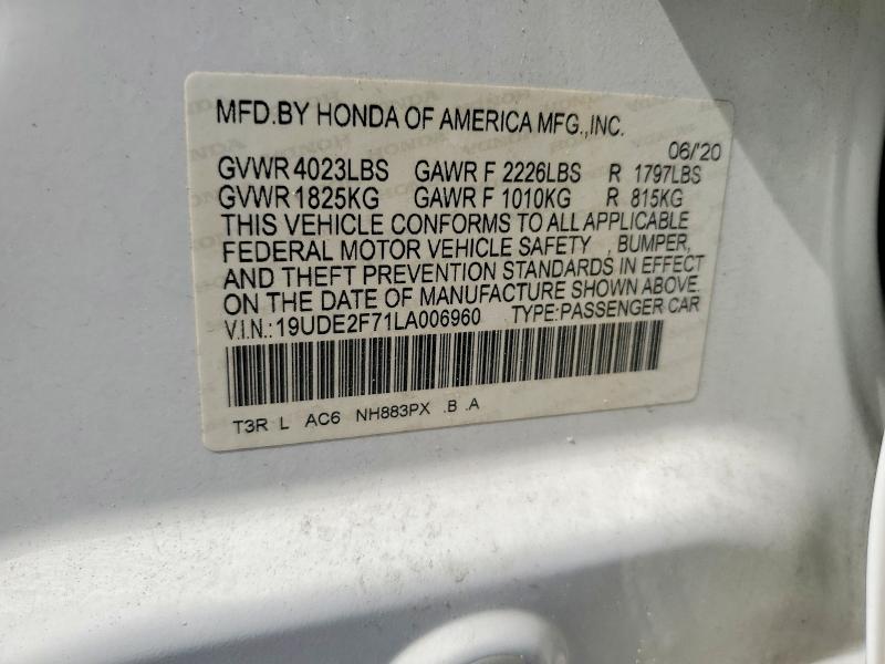 Продаж на аукціоні авто 2020 Acura Ilx, vin: 19UDE2F71LA006960, номер лоту: 56246626