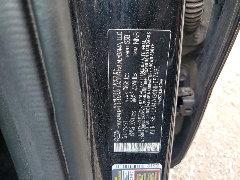 2022 Hyundai Elantra მანქანა იყიდება აუქციონზე, vin: 5NPLM4AG9NH057490, აუქციონის ნომერი: 57375516