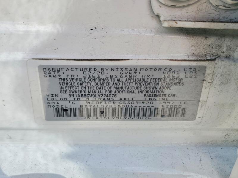 Продаж на аукціоні авто 2020 Nissan Sentra, vin: 3N1AB8CV9LY224076, номер лоту: 57752846