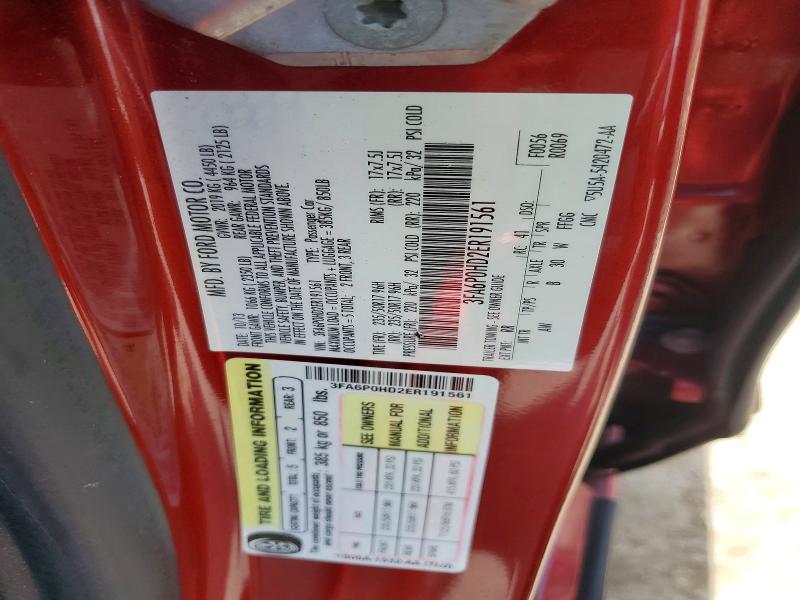 56425256 :رقم المزاد ، 3FA6P0HD2ER191561 vin ، 2014 Ford Fusion مزاد بيع