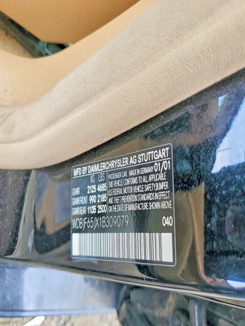 2001 Mercedes-benz E მანქანა იყიდება აუქციონზე, vin: WDBJF65JX1B309079, აუქციონის ნომერი: 58988566
