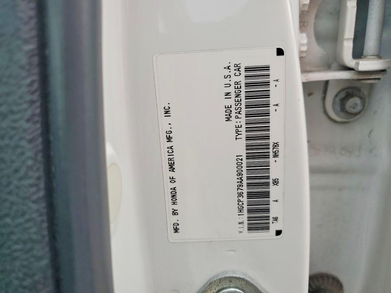 54861216 :رقم المزاد ، 1HGCP3679AA900021 vin ، 2020 Honda Accord مزاد بيع