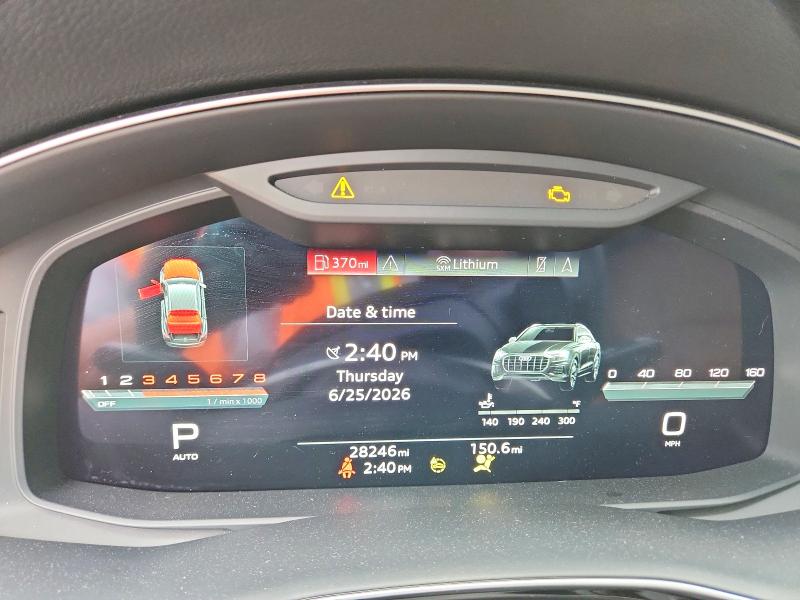 2022 Audi Q8 მანქანა იყიდება აუქციონზე, vin: WA1EVBF11ND033652, აუქციონის ნომერი: 58804906