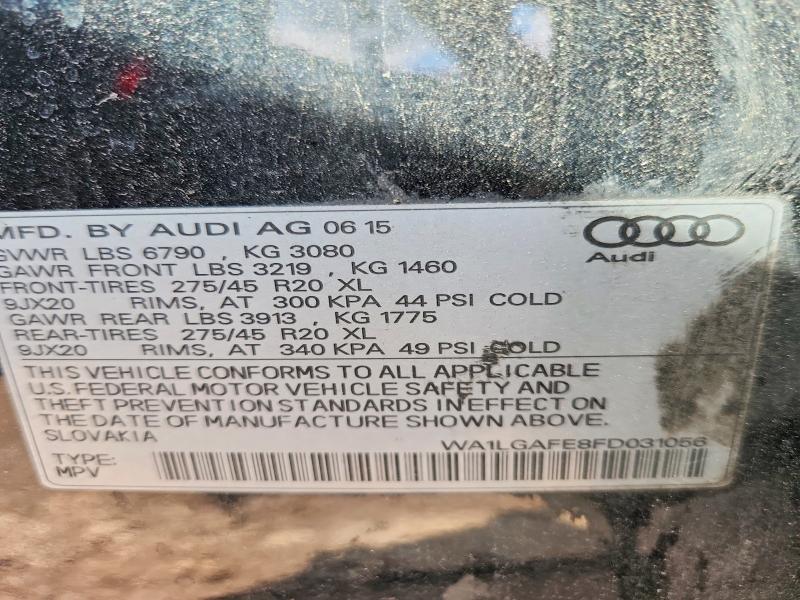 Aukcja sprzedaży 2015 Audi Q7, vin: WA1LGAFE8FD031056, numer aukcji: 57431116