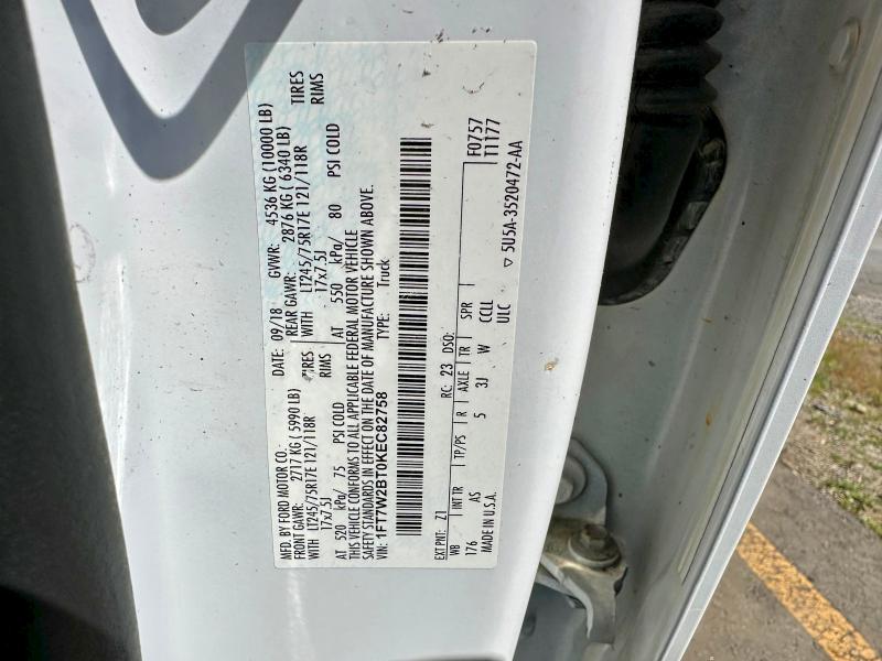 Продажа на аукционе авто 2019 Ford F250, vin: 1FT7W2BT0KEC82758, номер лота: 54771936