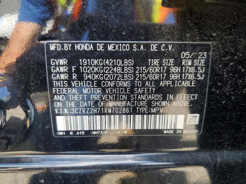 Продажа на аукционе авто 2024 Honda Hr-v, vin: 3CZRZ2H71RM702861, номер лота: 55428606