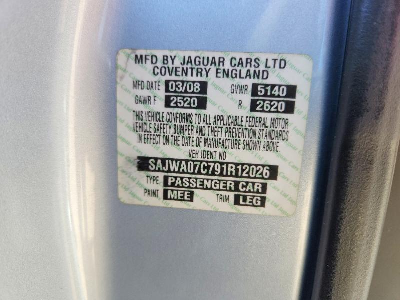 Продажа на аукционе авто 2009 Jaguar Xf, vin: SAJWA07C791R12026, номер лота: 57341896