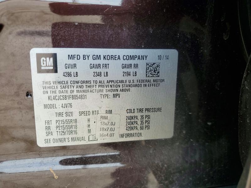 Продаж на аукціоні авто 2015 Buick Encore, vin: KL4CJCSB1FB054831, номер лоту: 56278536