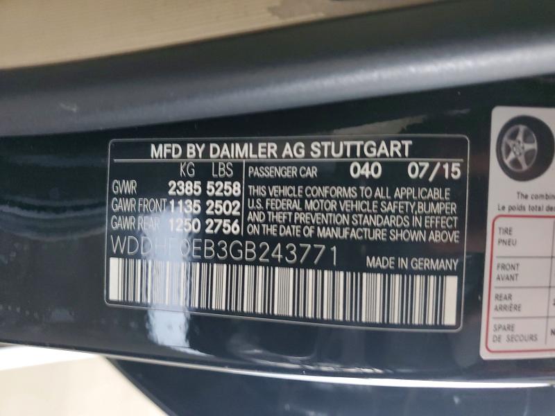 Продажа на аукционе авто 2016 Mercedes-benz E, vin: WDDHF0EB3GB243771, номер лота: 56117606
