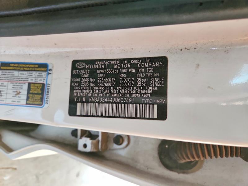 Aukcja sprzedaży 2018 Hyundai Tucson, vin: KM8J33A44JU607491, numer aukcji: 55474866