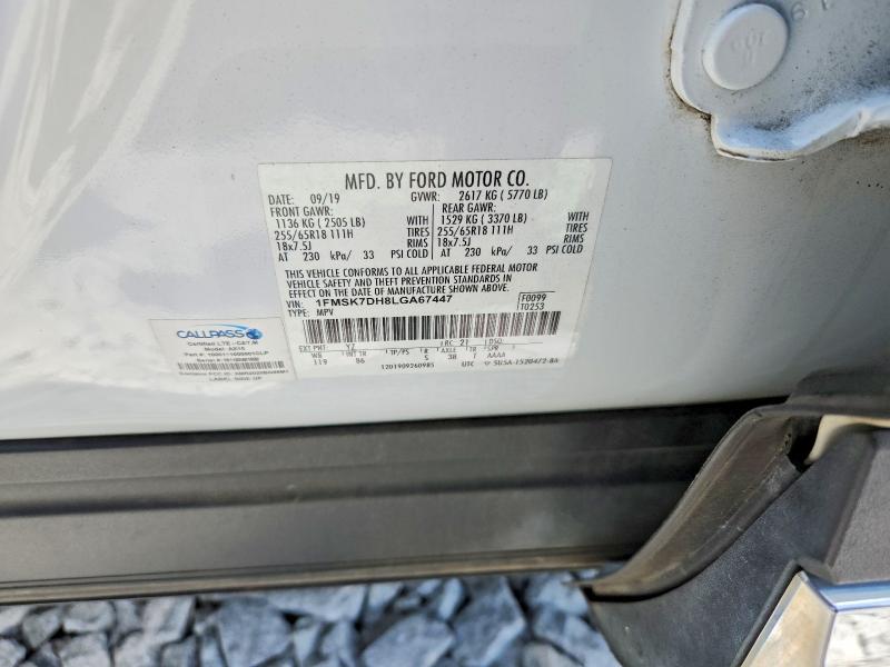 Продажа на аукционе авто 2020 Ford Explorer, vin: 1FMSK7DH8LGA67447, номер лота: 56670196