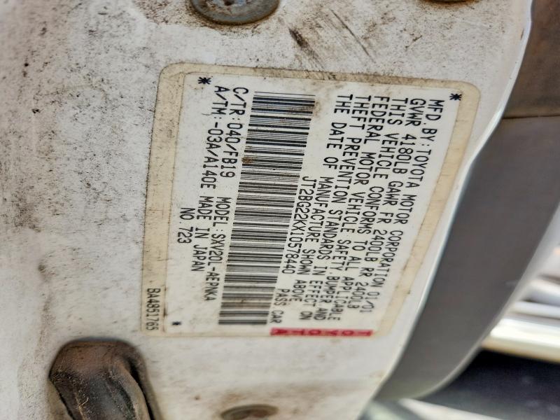 Продаж на аукціоні авто 2001 Toyota Camry, vin: JT2BG22KX10578440, номер лоту: 58995726
