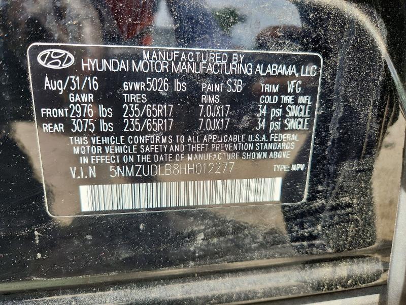 Продаж на аукціоні авто 2017 Hyundai Santa Fe Sport, vin: 5NMZUDLB8HH012277, номер лоту: 56100046