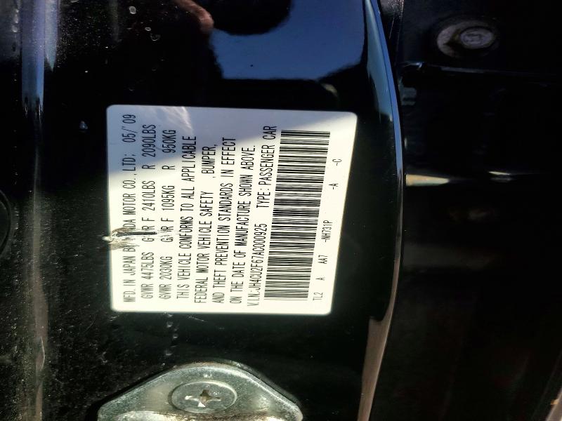 56099936 :رقم المزاد ، JH4CU2F67AC000925 vin ، 2010 Acura Tsx مزاد بيع