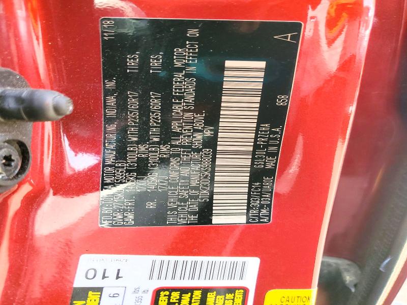 2019 Toyota Sienna მანქანა იყიდება აუქციონზე, vin: 5TDKZ3DC5KS988039, აუქციონის ნომერი: 57875156