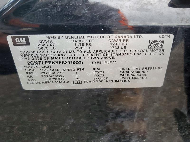 Продаж на аукціоні авто 2014 Chevrolet Equinox, vin: 2GNFLFEK8E6270825, номер лоту: 57496516