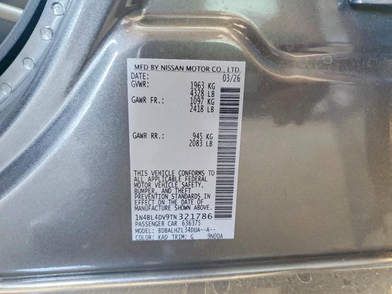 56357326 :رقم المزاد ، 1N4BL4DV9TN321786 vin ، 2026 Nissan Altima مزاد بيع