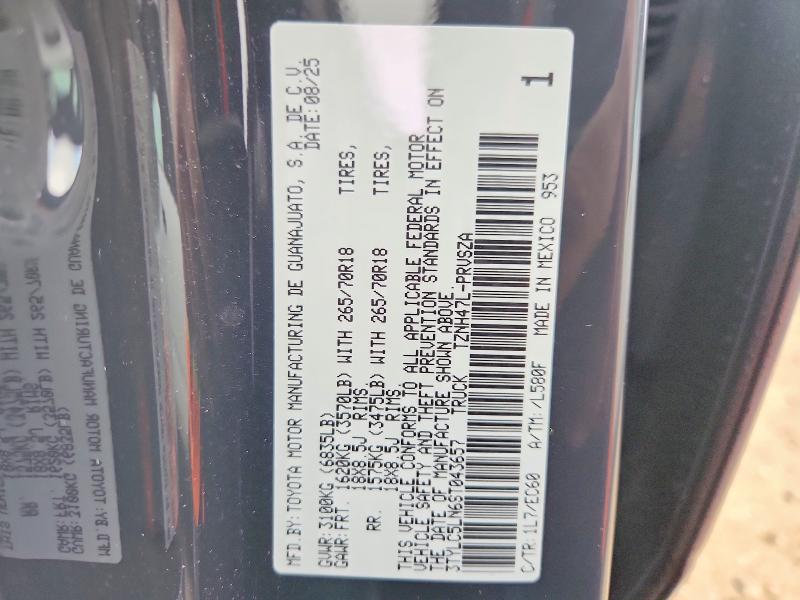 Продажа на аукционе авто 2025 Toyota Tacoma, vin: 3TYLC5LN6ST043657, номер лота: 56157636