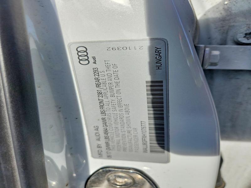 58246126 :رقم المزاد ، WAUJ8GFFXH1079777 vin ، 2017 Audi A3 مزاد بيع