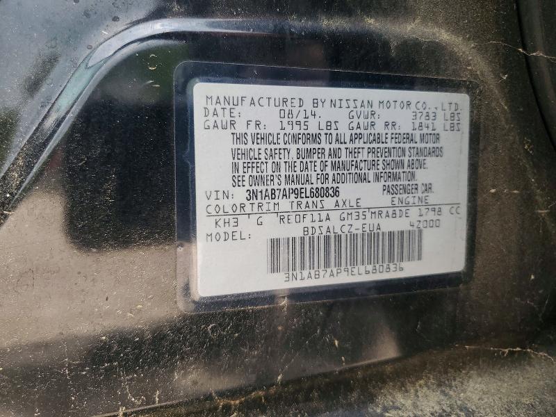 Продажа на аукционе авто 2014 Nissan Sentra, vin: 3N1AB7AP9EL680836, номер лота: 58353576
