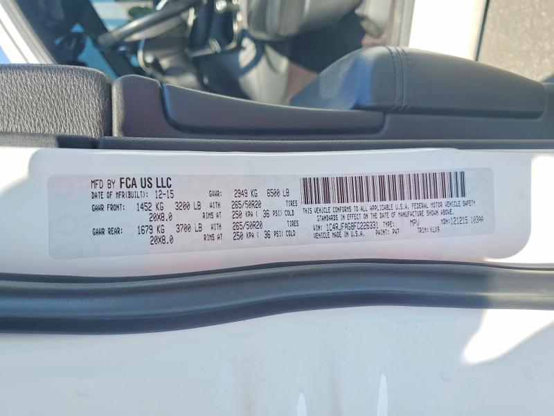 56989866 :رقم المزاد ، 1C4RJFAG8FC226331 vin ، 2015 Jeep Grand Cherokee مزاد بيع