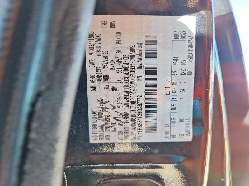 57777476 :رقم المزاد ، 1FBSS31L39DA87772 vin ، 2009 Ford Econoline مزاد بيع