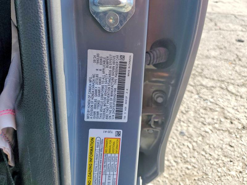 Aukcja sprzedaży 2025 Honda Civic, vin: 2HGFE2F50SH521598, numer aukcji: 57091256