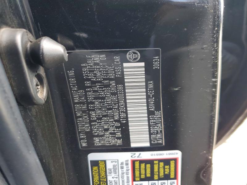 57180216 :رقم المزاد ، 4T1BF3EK9AU003388 vin ، 2010 Toyota Camry مزاد بيع