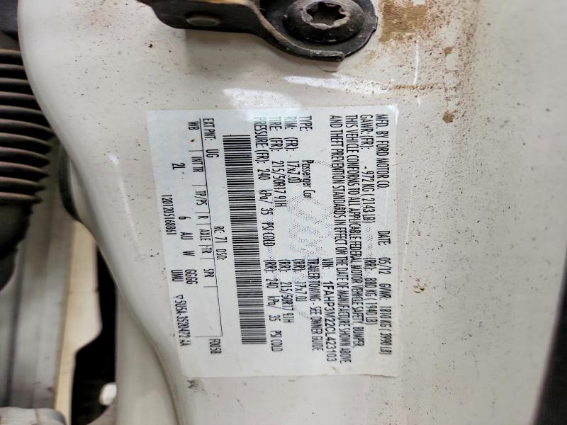 59535436 :رقم المزاد ، 1FAHP3M22CL423103 vin ، 2012 Ford Focus مزاد بيع