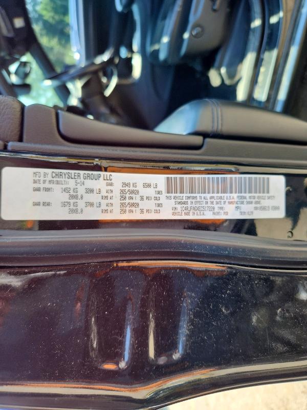 58943596 :رقم المزاد ، 1C4RJFAGXEC517220 vin ، 2014 Jeep Grand Cherokee مزاد بيع