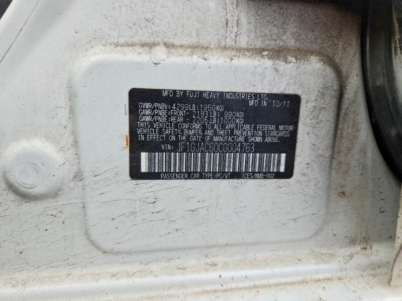 Продажа на аукционе авто 2012 Subaru Impreza, vin: JF1GJAC60CG004763, номер лота: 55115336