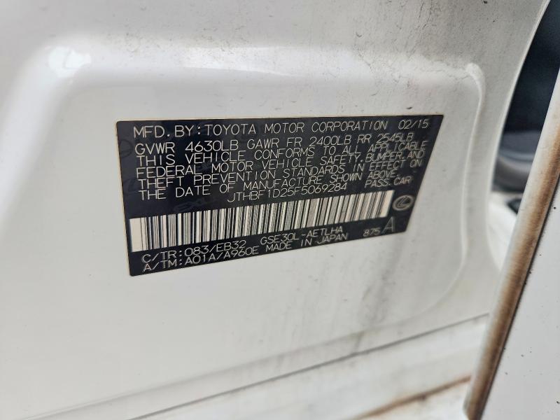 2015 Lexus Is მანქანა იყიდება აუქციონზე, vin: JTHBF1D25F5069284, აუქციონის ნომერი: 56547116