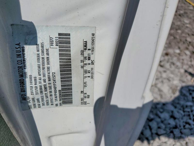 Продаж на аукціоні авто 2000 Ford Mustang, vin: 1FAFP4040YF241572, номер лоту: 55514936