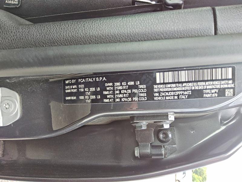 Продажа на аукционе авто 2023 Jeep Renegade, vin: ZACNJDB12PPP14472, номер лота: 58102646