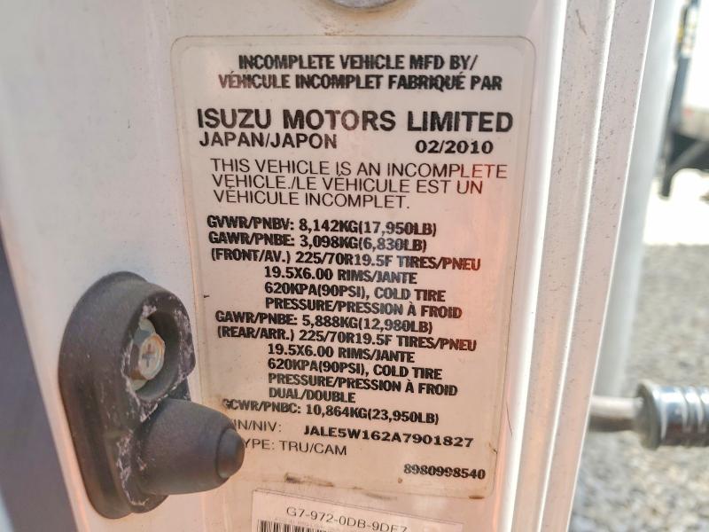 Продаж на аукціоні авто 2010 Isuzu Nqr, vin: JALE5W162A7901827, номер лоту: 50611866