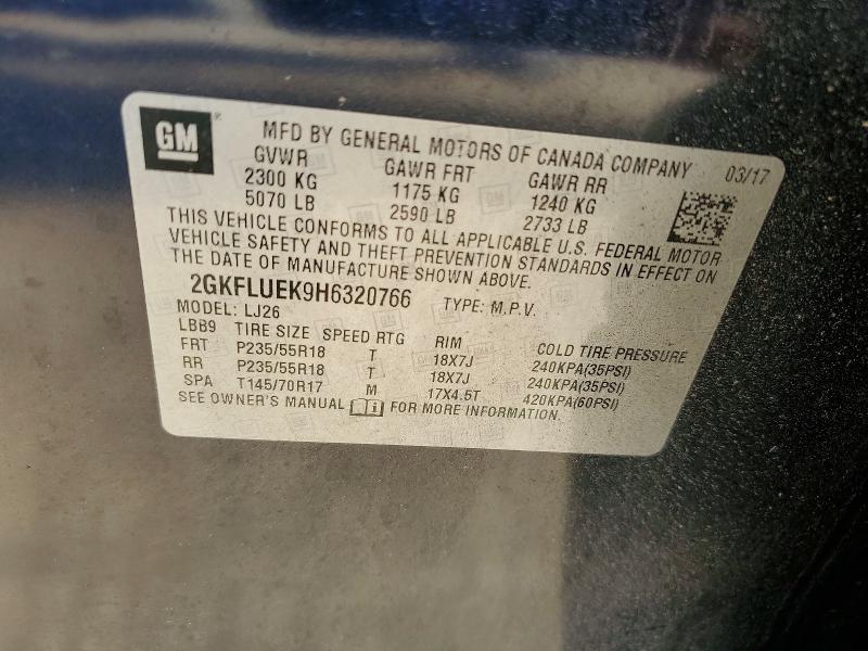 Продажа на аукционе авто 2017 Gmc Terrain, vin: 2GKFLUEK9H6320766, номер лота: 57678506