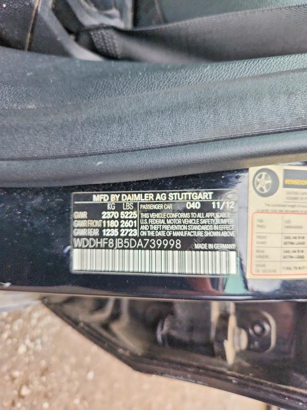 Aukcja sprzedaży 2013 Mercedes-benz E, vin: WDDHF8JB5DA739998, numer aukcji: 58078986